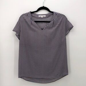 Violet + Claire Pink Blue Geometric Top M